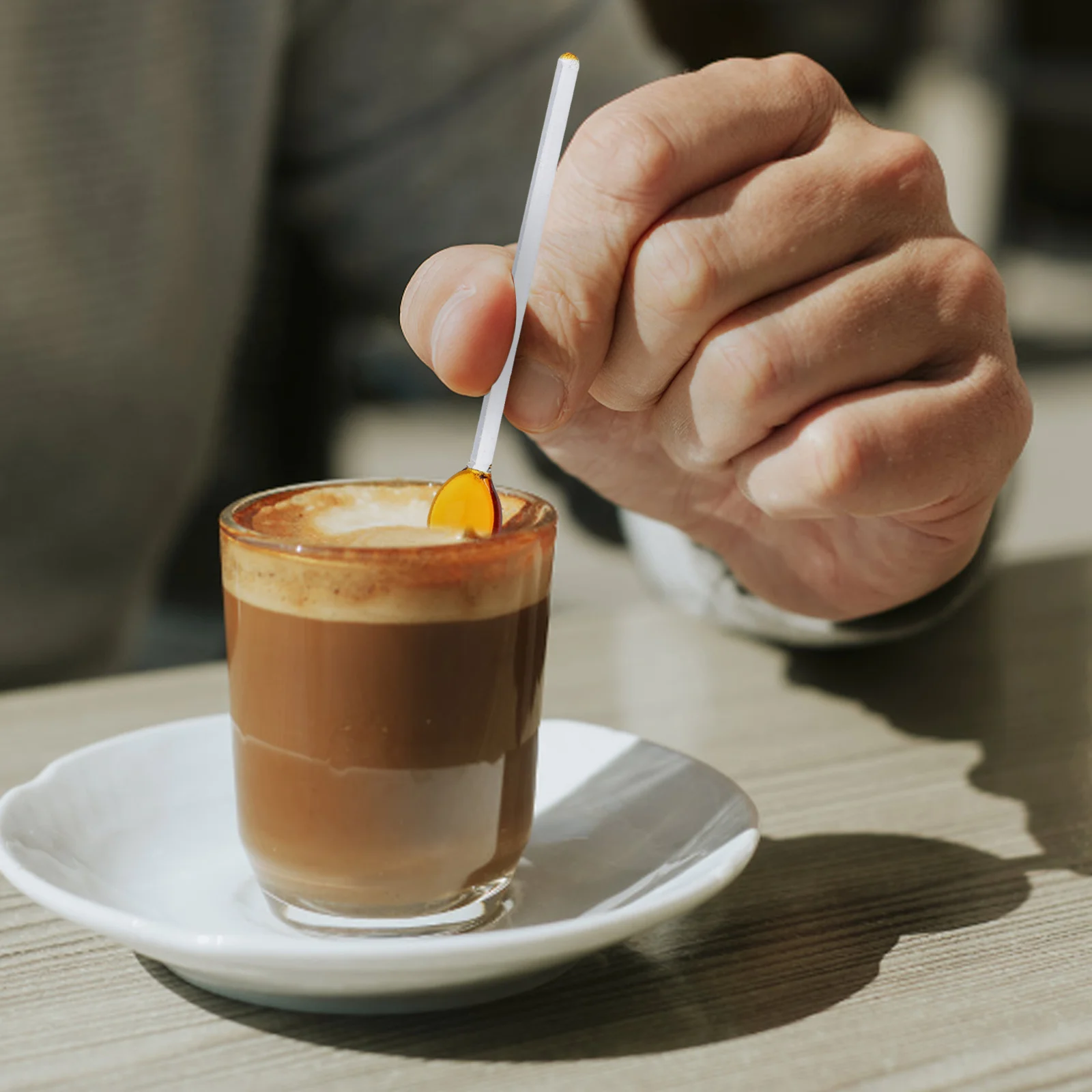 

5Pcs Long Glass Spoon for Coffee Tea Dessert Stirring Reusable Honey Scoop Kitchen Utensil Smooth Surface Sturdy Construction