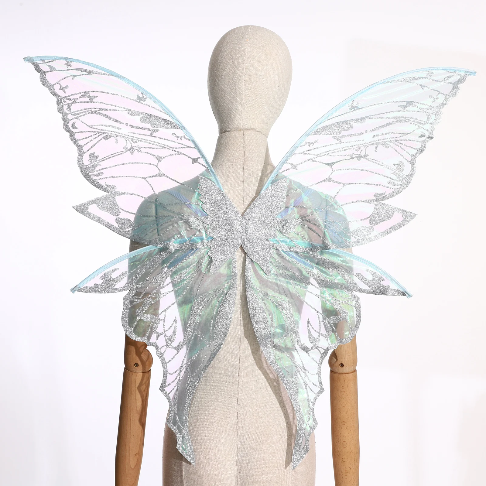 Ali di fata farfalla sfumata Bomboniera Costume cosplay Vesti oggetti di scena Donne Ragazze Sparkle Principessa Ala d'angelo per Halloween