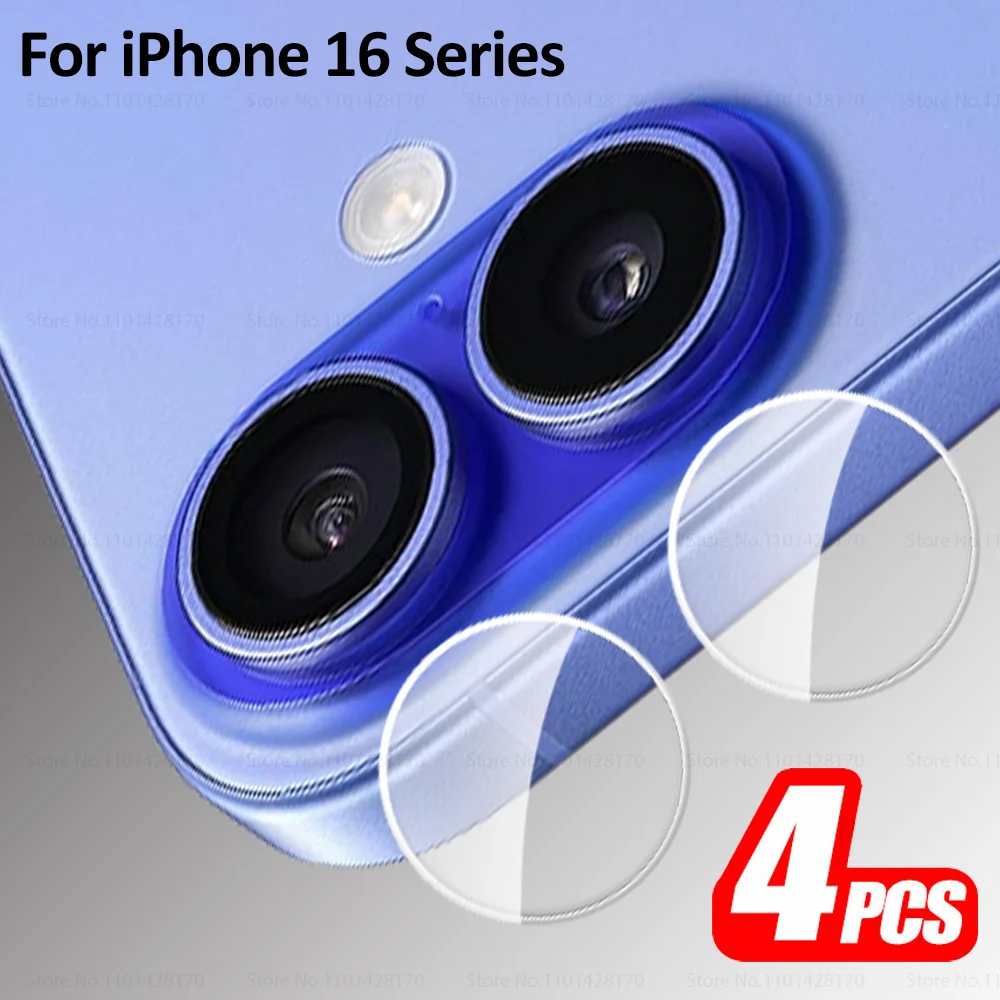 4Sets Clear Camera Lens Protective Glass For iPhone 16 Camera Protector iPhone16 Pro Max Ifone 16 Plus 16Pro 16ProMax Lens Cover