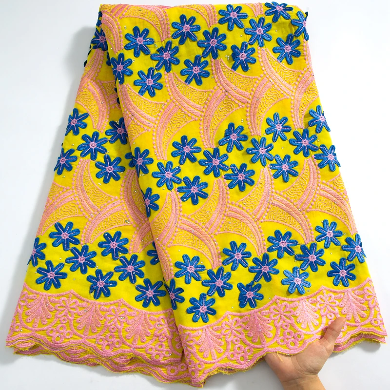 

SJD LACE African Cotton Lace Fabrics Swiss Voile 2025 Clearance Nigerian Cotton Lace Fabrics High Quality Women Lace Dress 3695