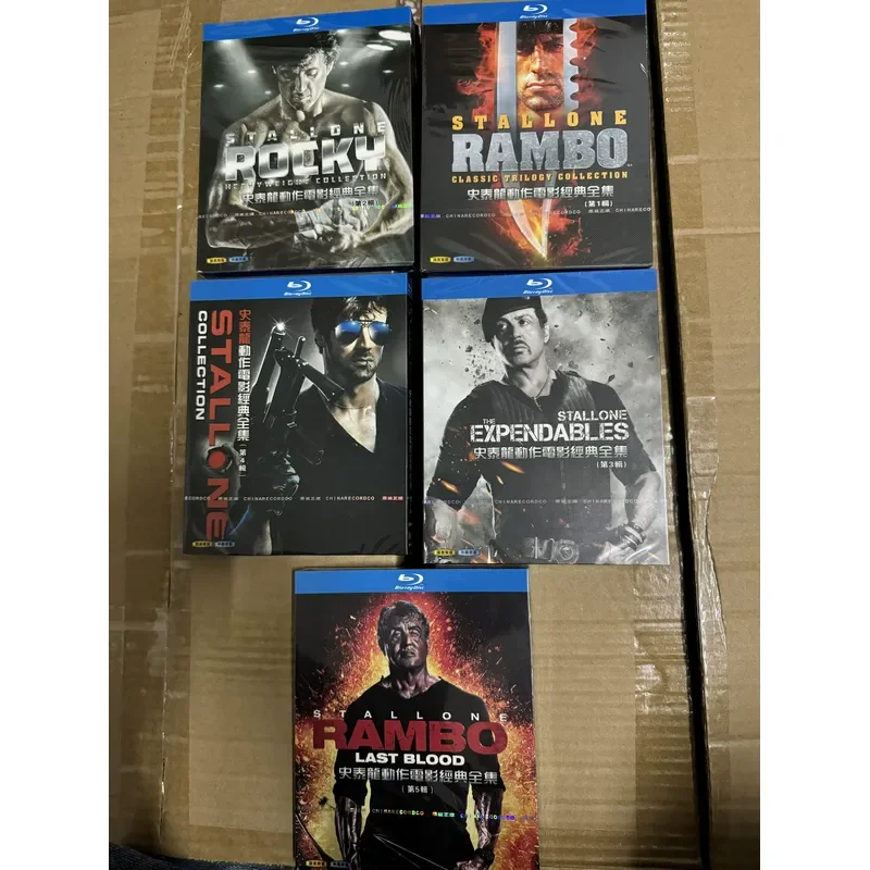Blu-ray Ultra High Definition Action Movies Stallone Movie Collection 1st to 5th BD Disc Box Set