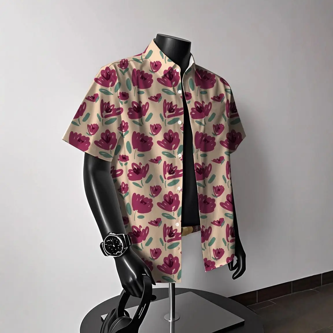 

Мужская повседневная рубашка с гавайским цветочным принтом, свободного кроя, из полиэфирного волокна, для пляжа, моря, отдыха, для пар, больших размеров