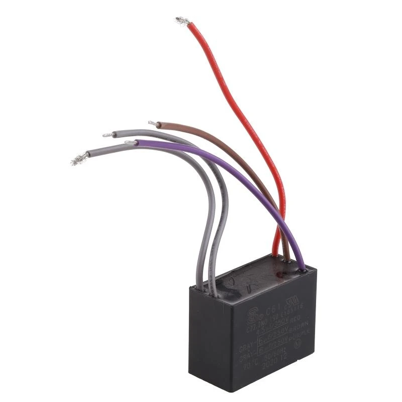 CBB61 Condensatore ventilatore a soffitto 4.5uf+6uf+6uf 5 filo 250 V 5 Venditore avviamento Migliore vendita
