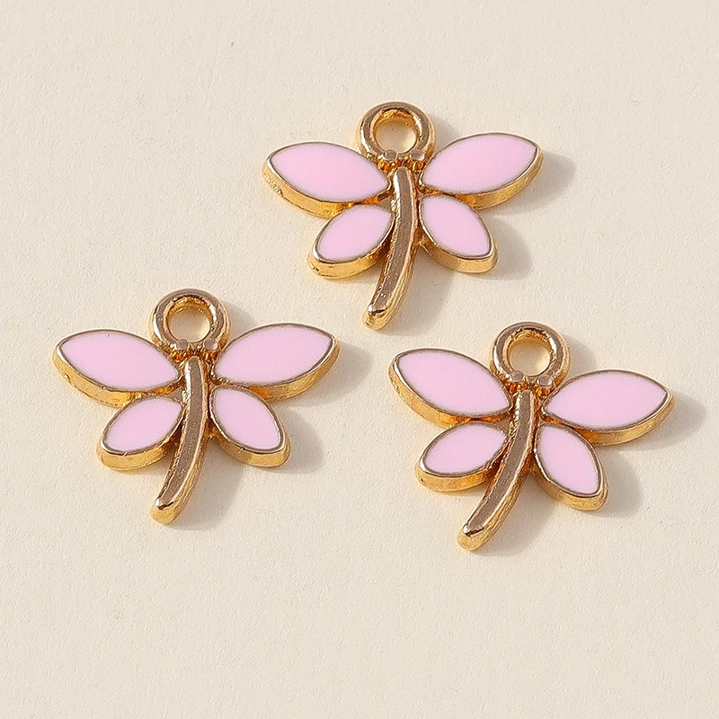 

20pcs 14x13mm Cute Enamel Flying Dragonfly Charms Pendants for Jewelry Making Necklaces Earrings Bracelets DIY Crafts Supplies