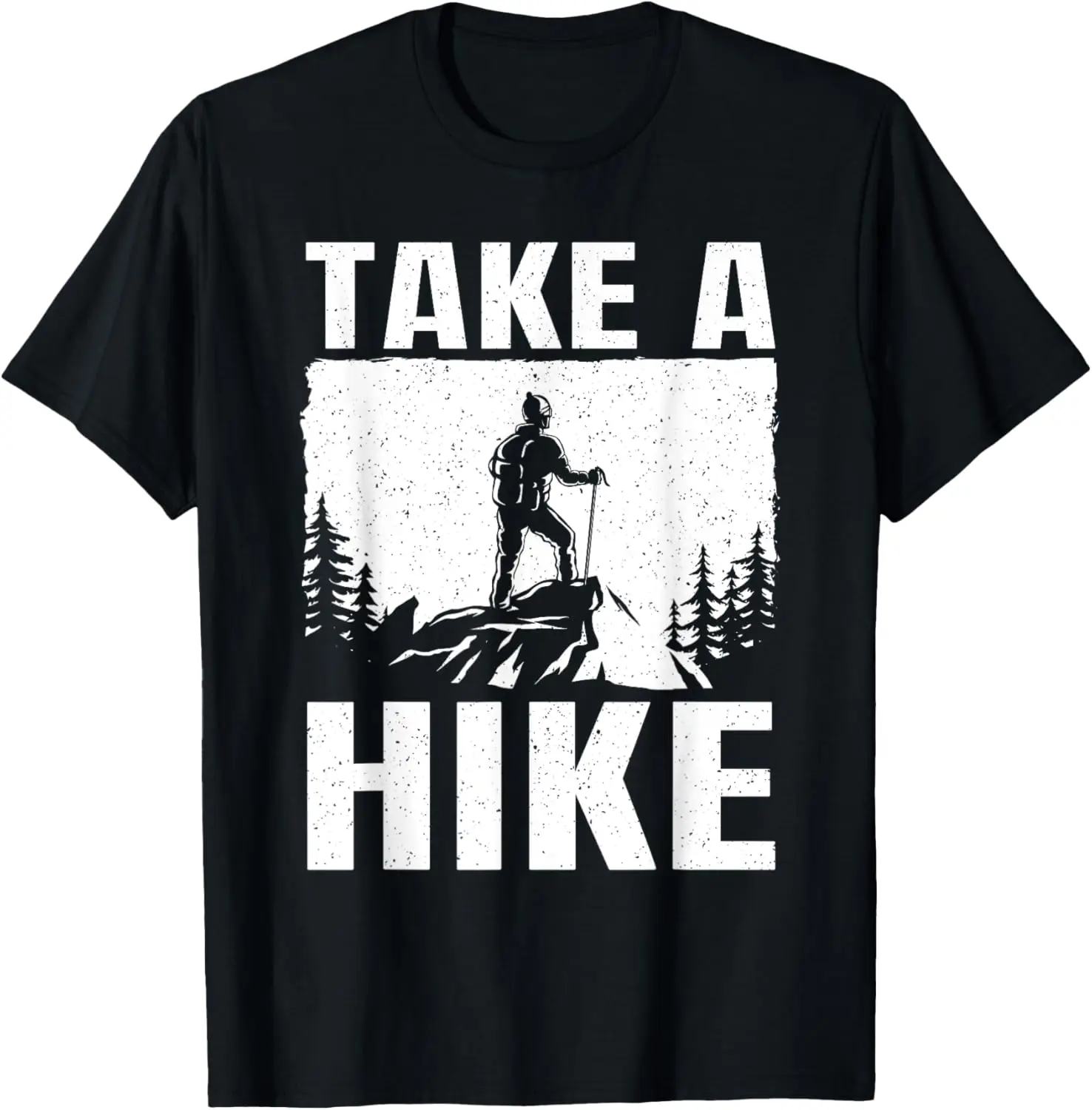 Cool Hiking Art For Men Women Mountaineer Hike Outdoor Hiker T-Shirt