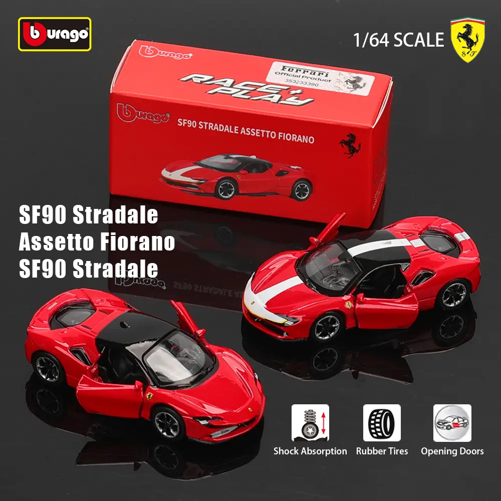 Bburago 1:64 genuíno ferrari sf90 sp1 458 enzo f40 f12tdf sf90 modelo de carro série crianças natal menino presente brinquedos