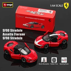 Bburago 1:64 genuine Ferrari SF90 SP1 458 ENZO F40 F12TDF SF90 car model series children's Christmas boy gift toys