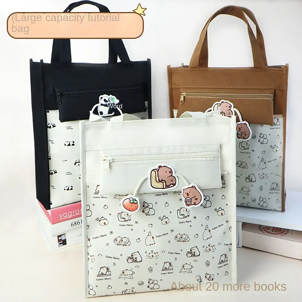 5 Schichten Einkaufstasche Capybara Panda Seite Mesh Tasche Tutorial Tasche große Kapazität hält 20 Bücher Kunst Aufbewahrung tasche