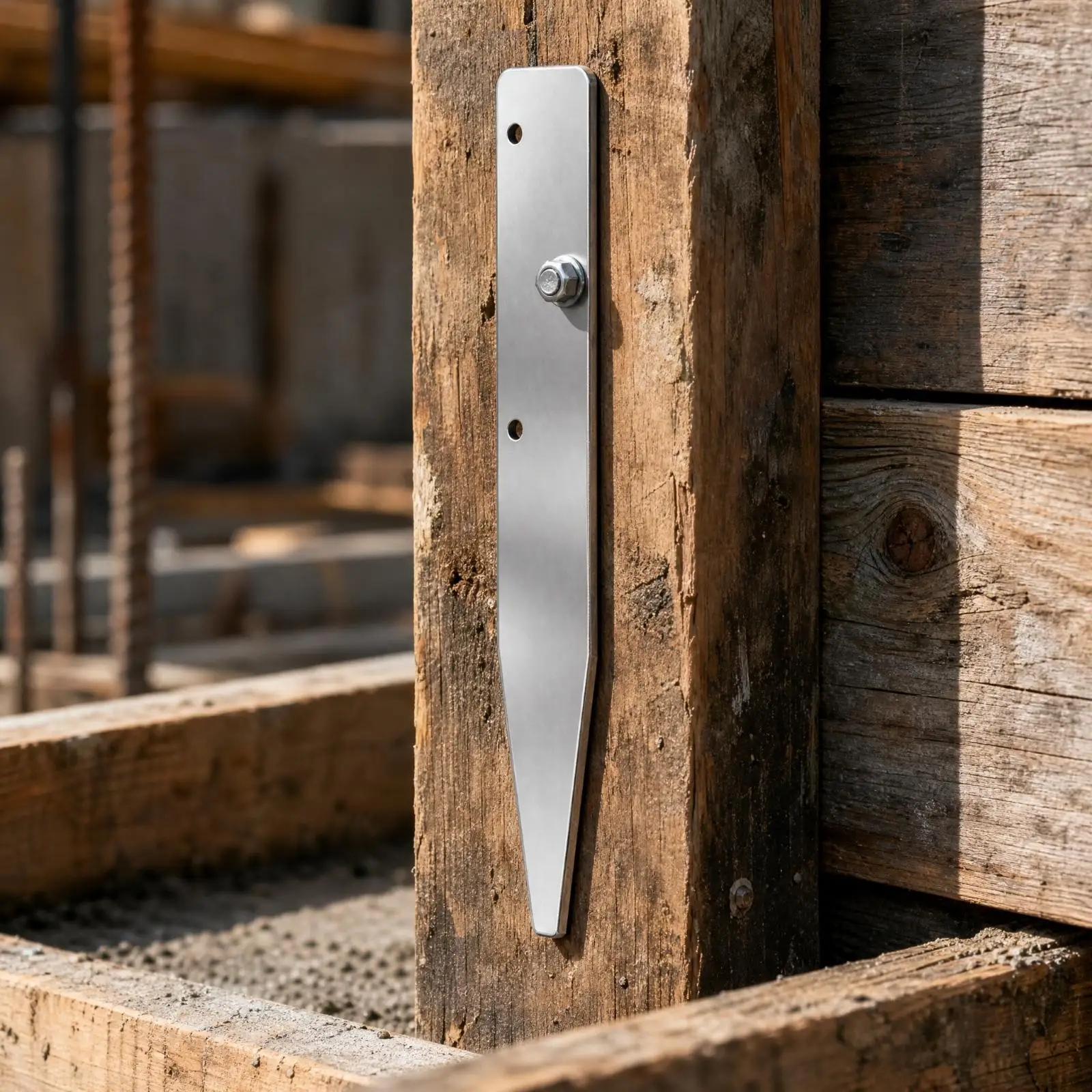 Heavy Duty Steel Concrete Form Stake with Pre Drilled Holes for Sidewalk Curb and Driveway Formwork Support