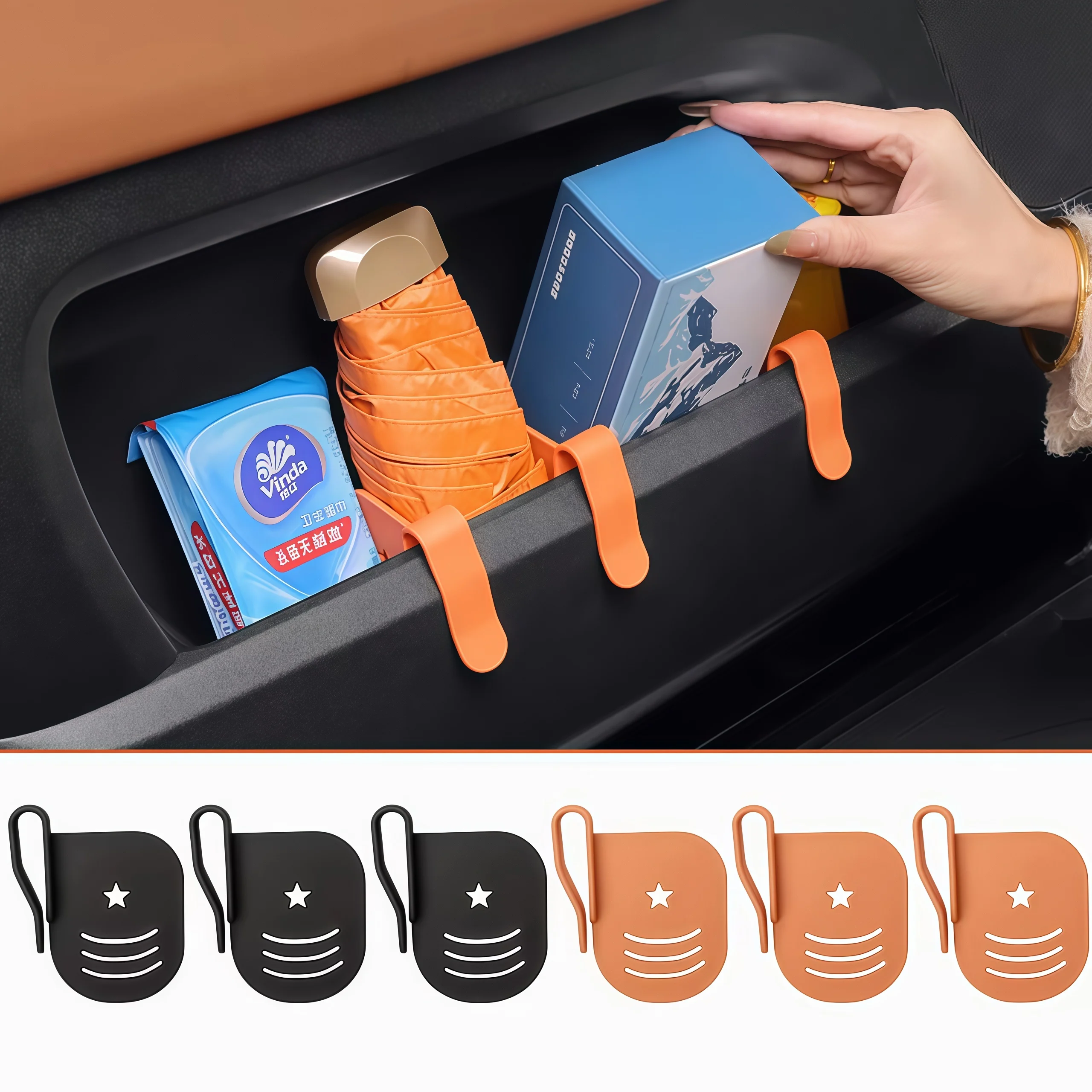 3 Car Storage Box Dividers, Adjustable Car Door Storage Compartment, Sorting Rack Partition Accessories