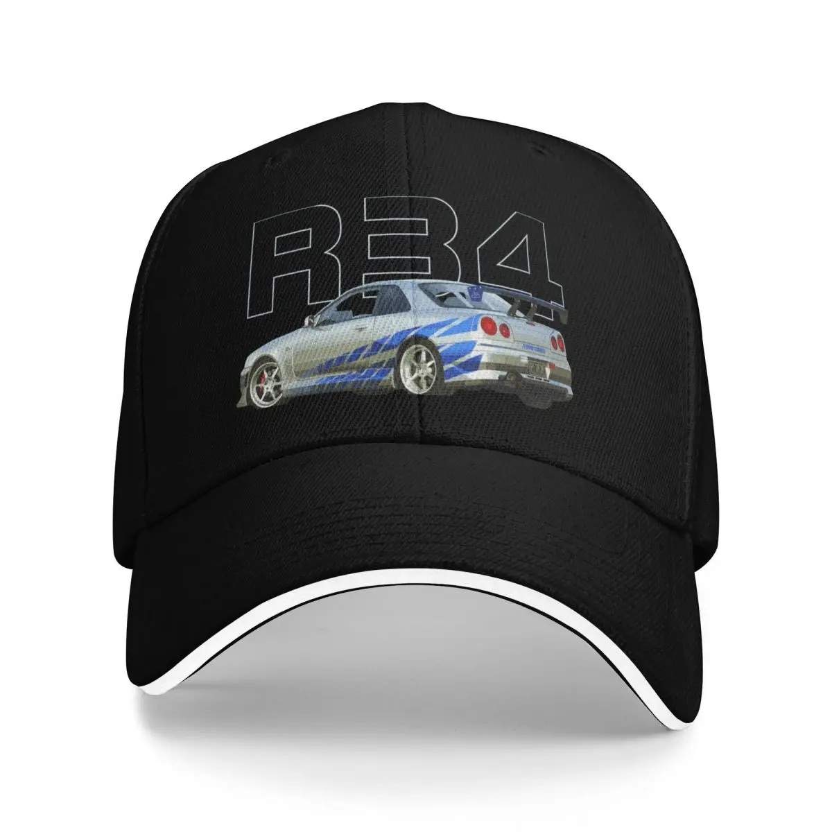 fast paul walker GT-R R34 V spec II N1 Skyline BNR34 KV2 Athlete Silver Baseball Cap Male hat Women's Hats 2025 Men's