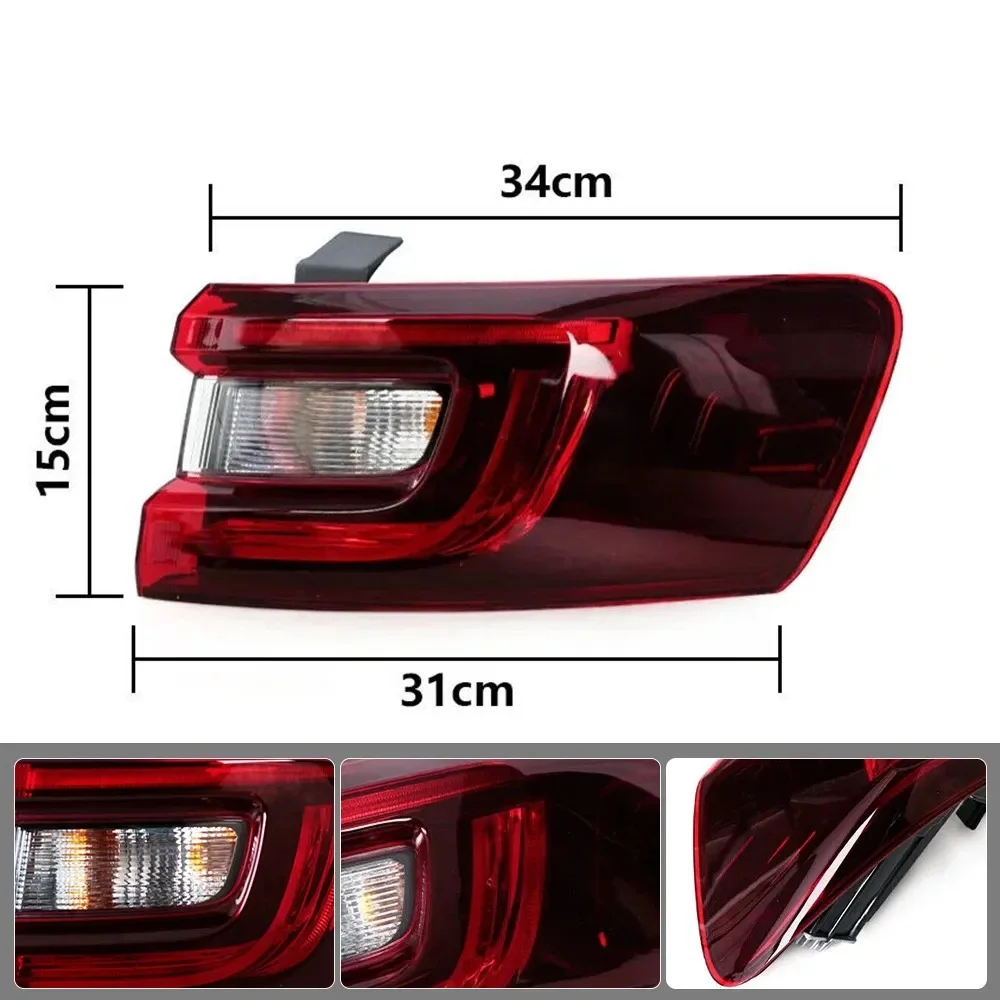 Tail Light for Renault Koleos II QM6 2017-2019 Rear Lamp Assembly Brake Stop Turn Signal Replacement Red Lens Taillight