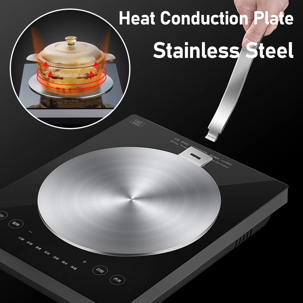 20/24cm Stainless Steel Heats Conduction Plate Induction Cooker Diffuser Plate Electric Stove Protector Cooking Kitchen Parts