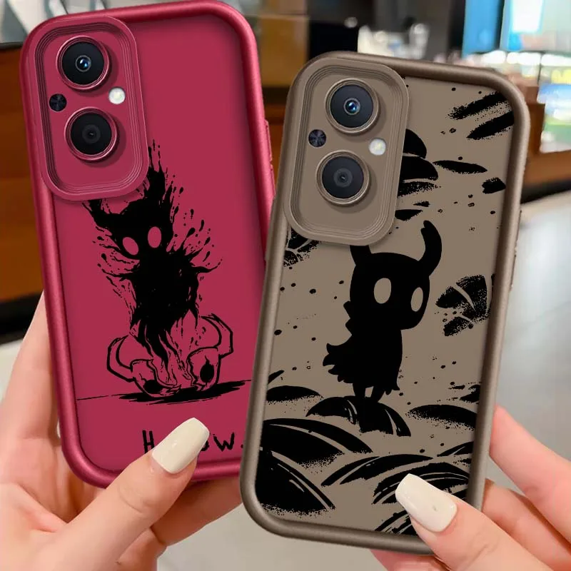 Funda Protectora para Teléfono con Diseño de Hollow Knight para OPPO Reno10 Reno8 Reno7 Reno6 Reno5 T Z Lite Pro Plus 5G Eye Ladder