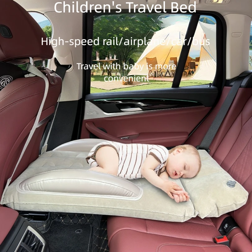 

Inflatable Mattress Air Bed Long Distance Travel Car Plane High Speed Rail Travel Self Driving Rear Sleep Artifact For Baby Kids