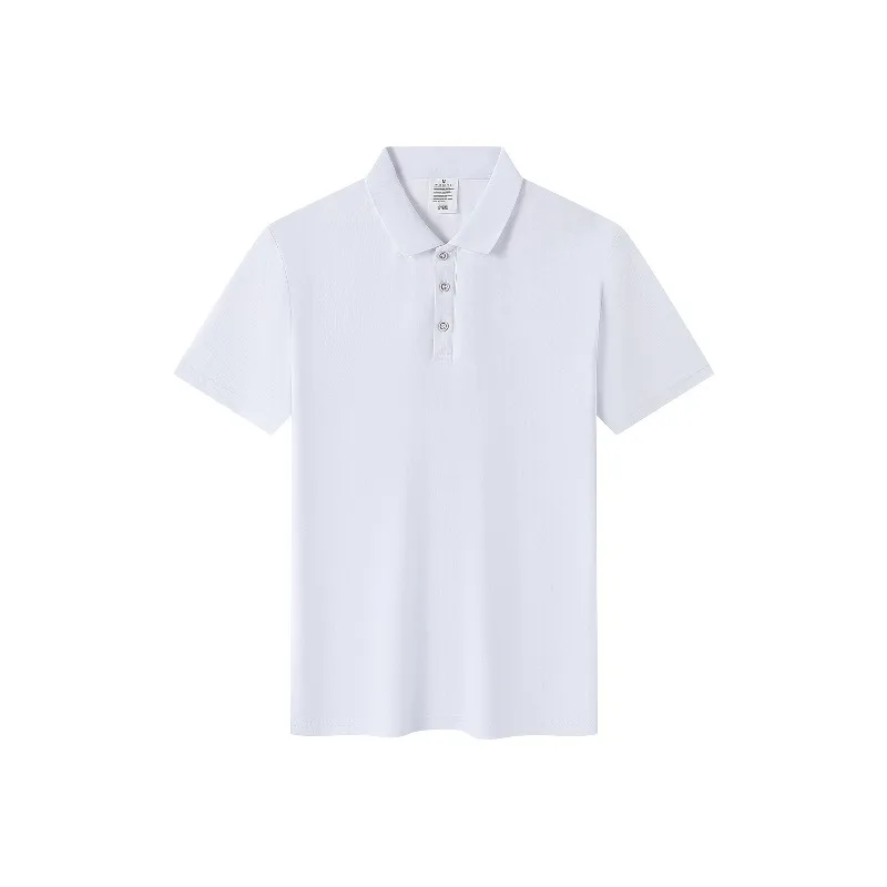 Men'S Polyester Fiber Polo Shirt Fabric Skin-Friendly Summer Casual Home Top