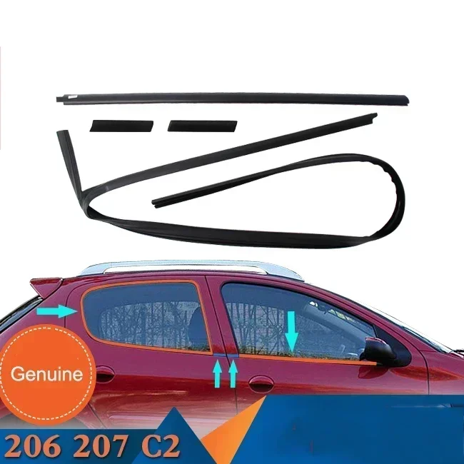 Genuine Window Outer Sealing Strip Door Glass Seal Adhesive Strip for Peugeot 206 207 Citroen C2