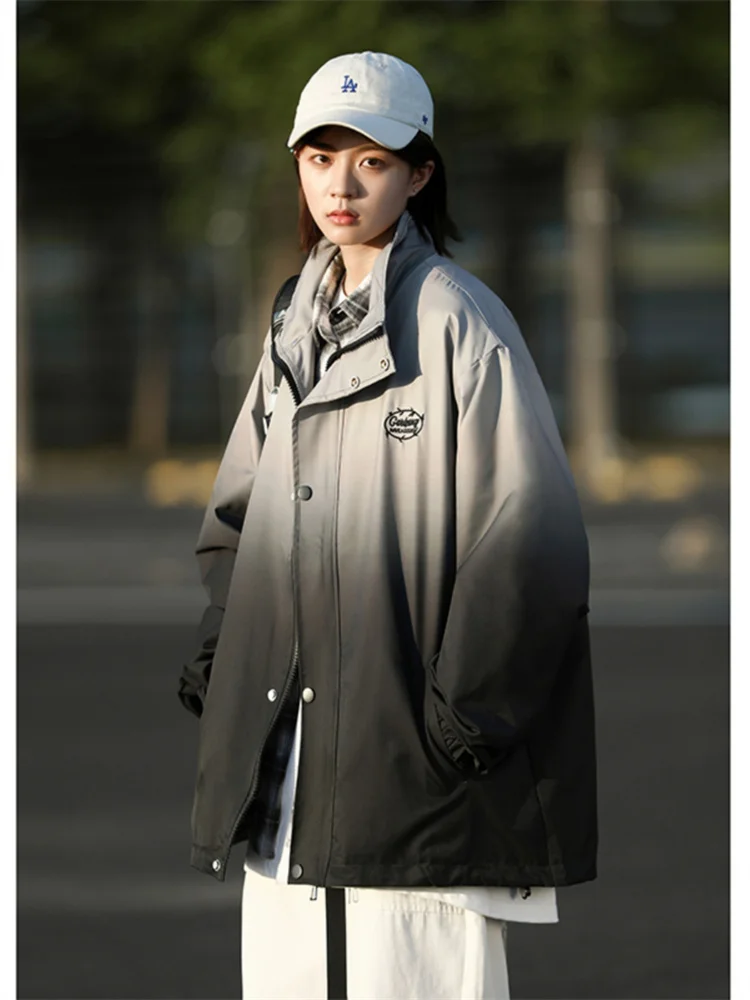 

Мужская повседневная спортивная куртка Outdoor Adient Color с эластичным низом, ветрозащитная, на молнии, с длинными рукавами