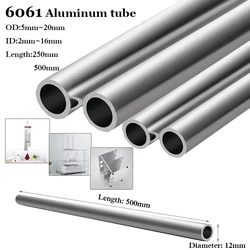 Aluminium Pipe 1.5~2mm Thickness Straight Round 250mm 500mm Long 6061 Aluminum Alloy Tube Aluminum Round Tubes