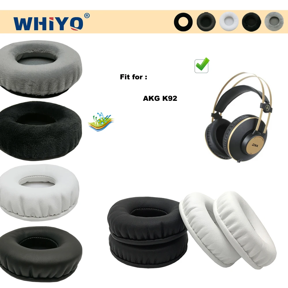 

Morepwr New Upgrade Replacement Ear Pads for AKG K92 Headset Parts Leather Cushion Velvet Earmuff Sleeve