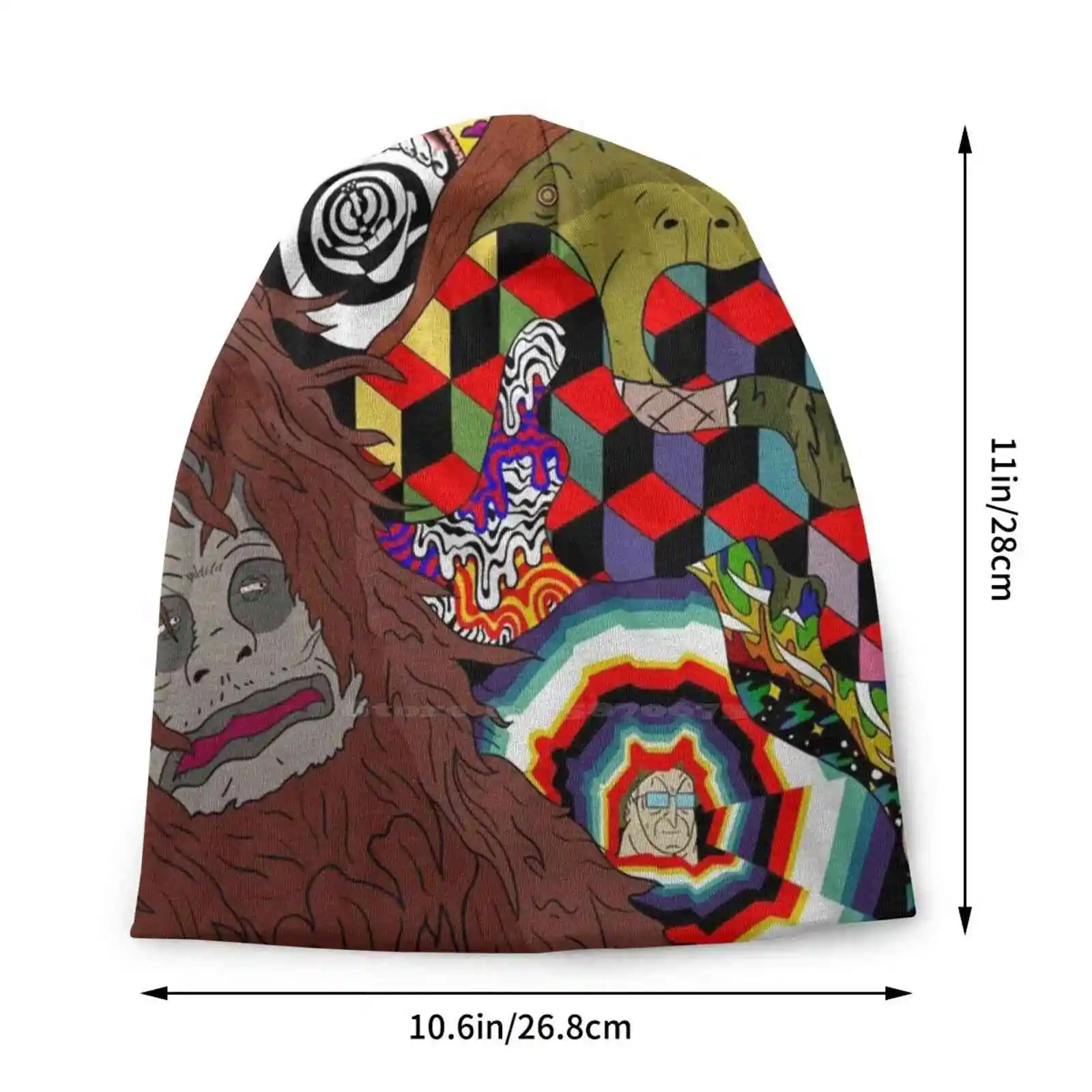 The Big Lez Show Wall Art Knitted Hat Warm Beanie Outdoor Caps The Big Lez Show Trippy Tbls Art Sassy Sasquatch