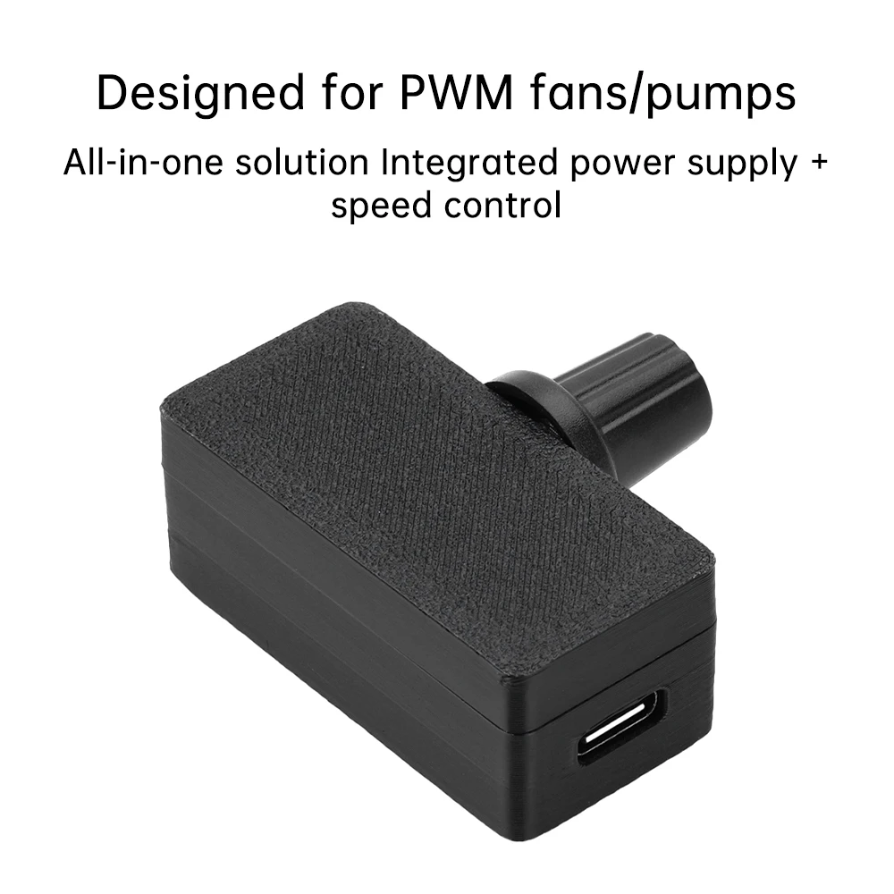 PWM Speed Controller 12V 4Pin PWM Fan Governor USB TYPE-C Power Supply DIY Watercooling Cooler Built In DC-DC Boost Circuit