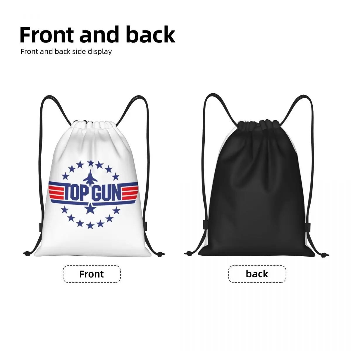 Tom Cruise Maverick Film Top Gun mochila con cordón, bolsa de gimnasio deportiva para mujeres y hombres, paquete de compras