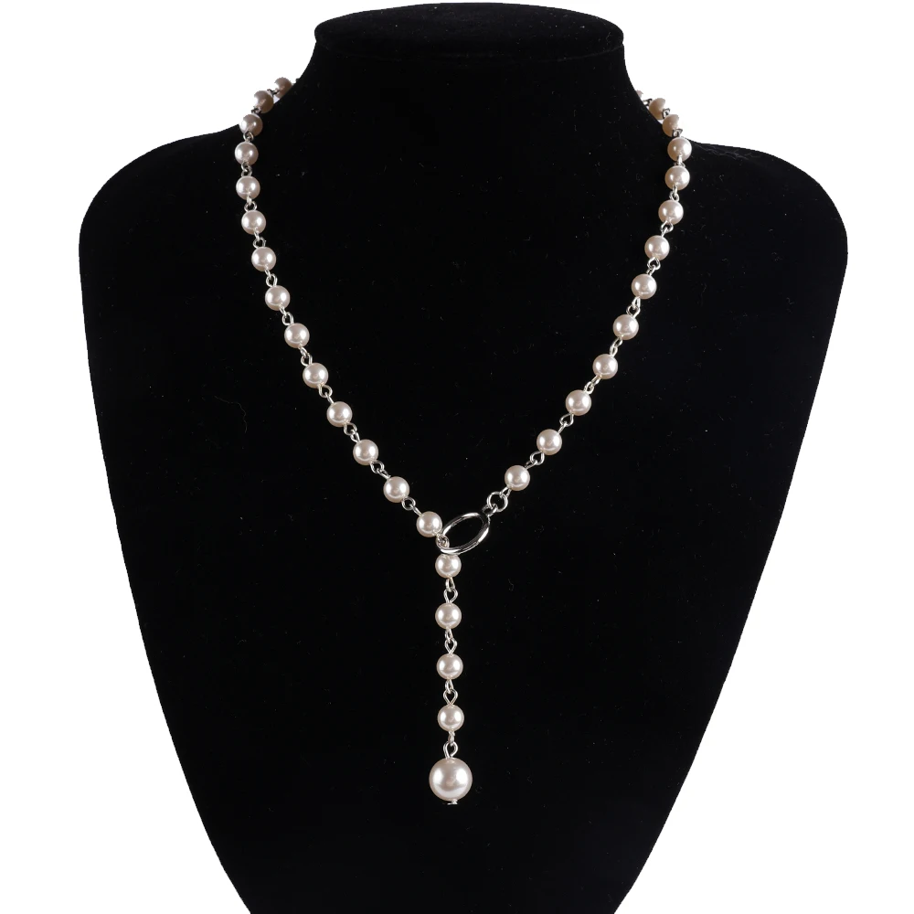 

2025 new niche necklace lightweight luxury long high-quality imitation pearls, suitable for women's birthday and wedding party g