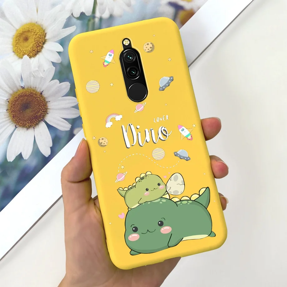 Liquid Silicone Cute Case for Xiaomi Redmi 8 Capa Protective Back Cover For Redmi Note 8 Pro Note8Pro Note 8T Bumper Redmi8 Case