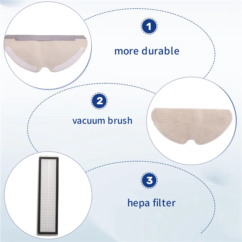 EAS-для Dreame D9 Max Gen 2, D10s Pro, D10s Аксессуары для роботов-пылесосов Основная щетка Фильтры Запасные части для швабры