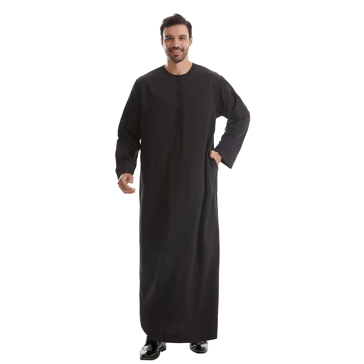 Eid Uomini Musulmani Jubba Thobe Mens Abaya Abito Lungo Islamico Ramadan Robe Arabo Saudita Musulman Caftano Dubai Marocco Djellaba Caftano