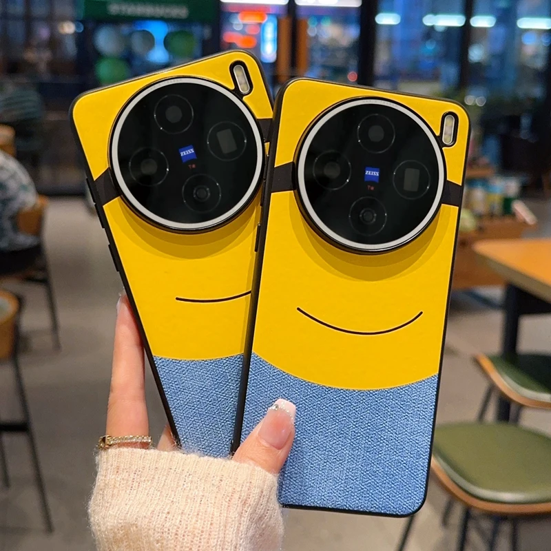 Cloth big-eyed  Case For VIVO X100  X200 Ultra Pro Mini Color Contrast Cute Cloth Pattern Protection Cover For VIVO X200S