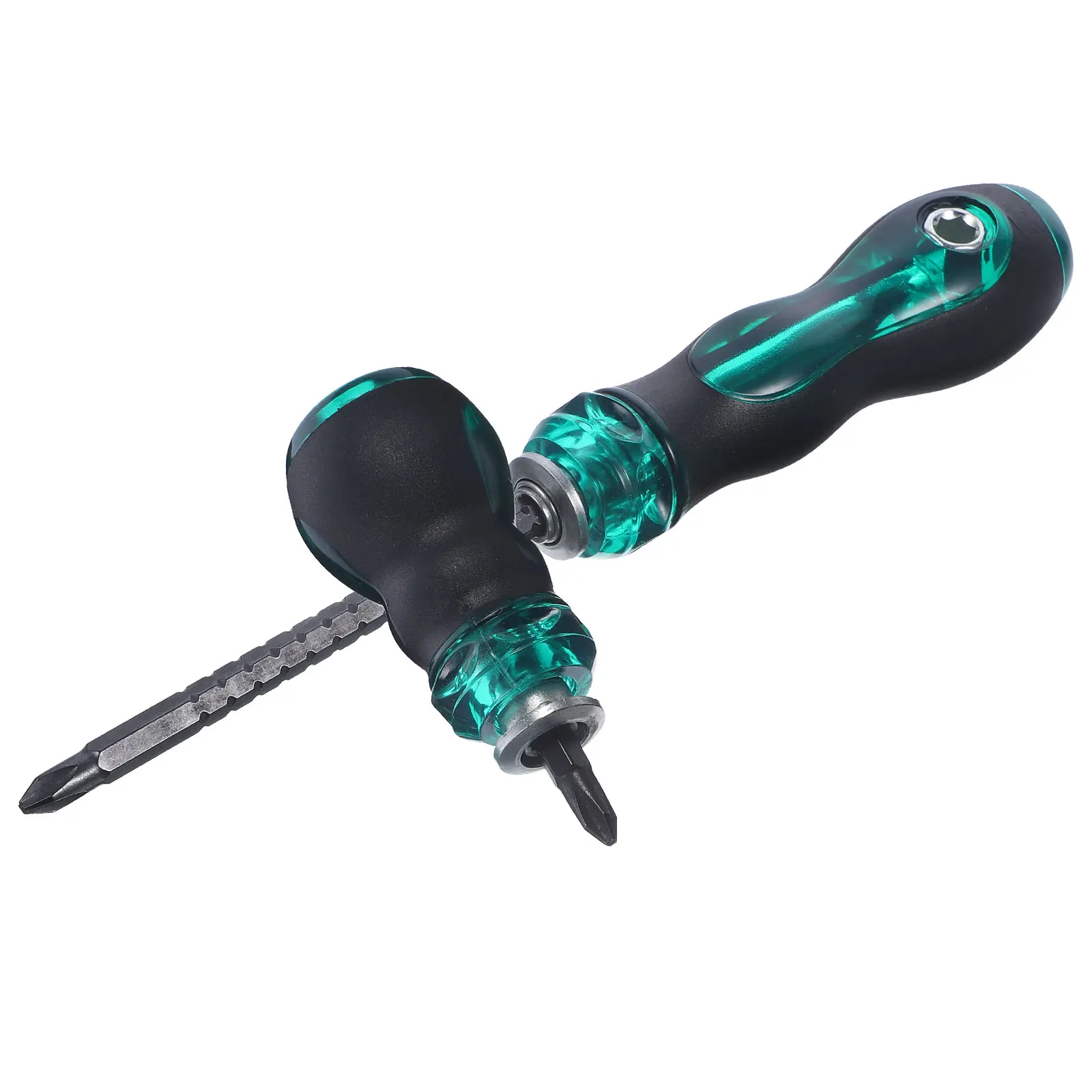 2pcs Steel Multi-Purpose Precision Screwdriver Set Home Repair Tool Non-Slip Handle Telescopic Flat Wear-Resistant