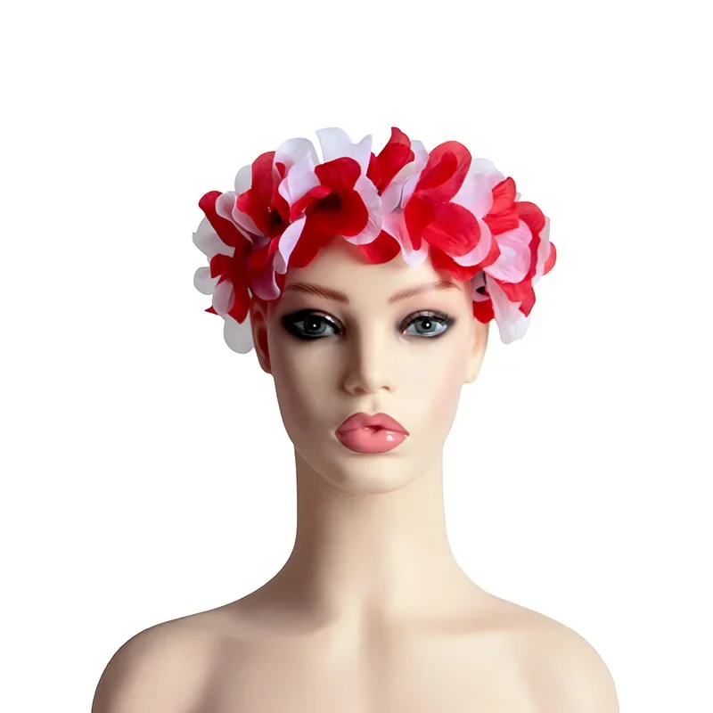 

20pcs Festive Women Girls Princess Christmas Party Flower Petal Headband Hawaiian Beach Headwear Holiday Hairbands Wedding