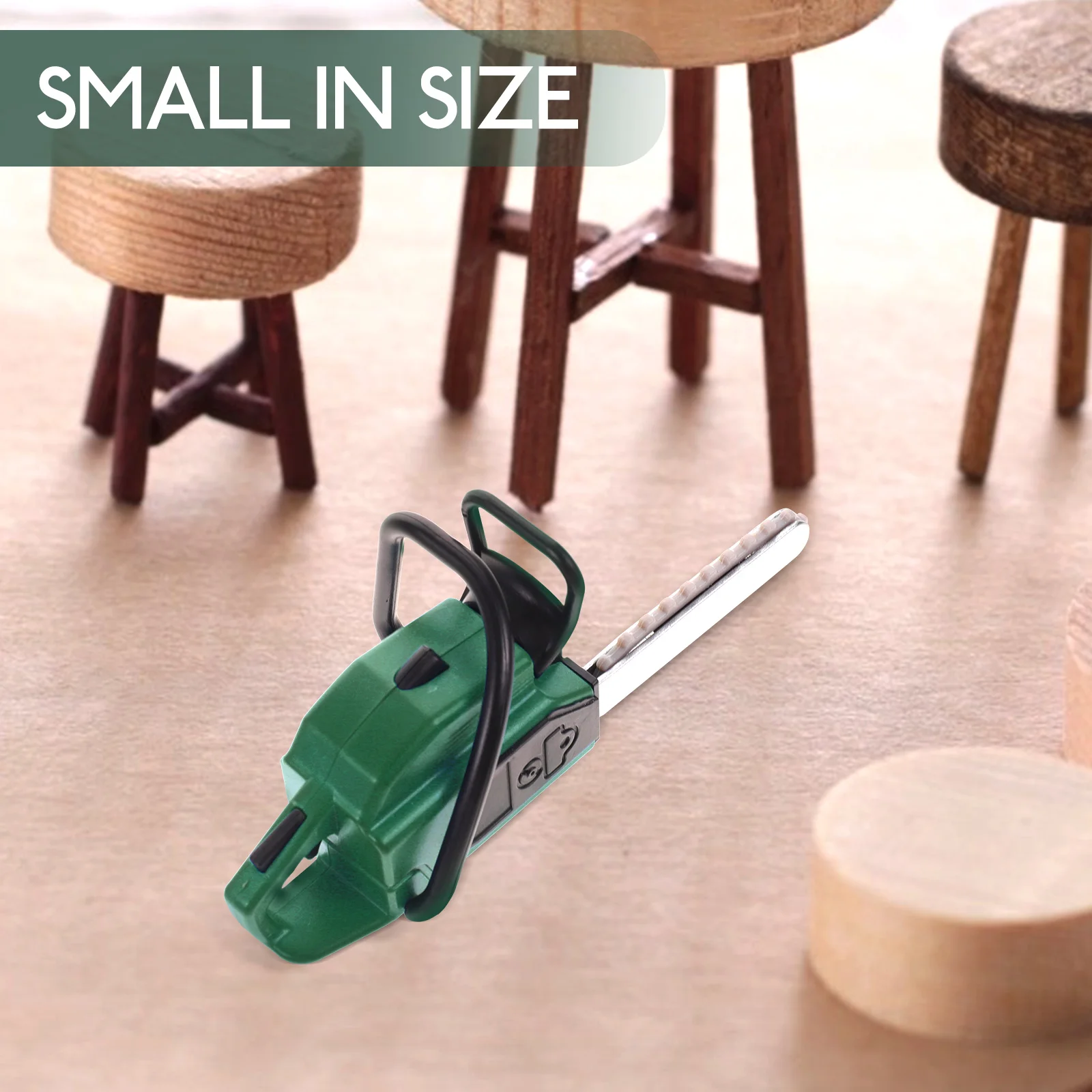 Dollhouse Chainsaw Mini Prop Garden Tools Small Electric Accessories Pvc Miniature Model Simulated Child Baby Toy