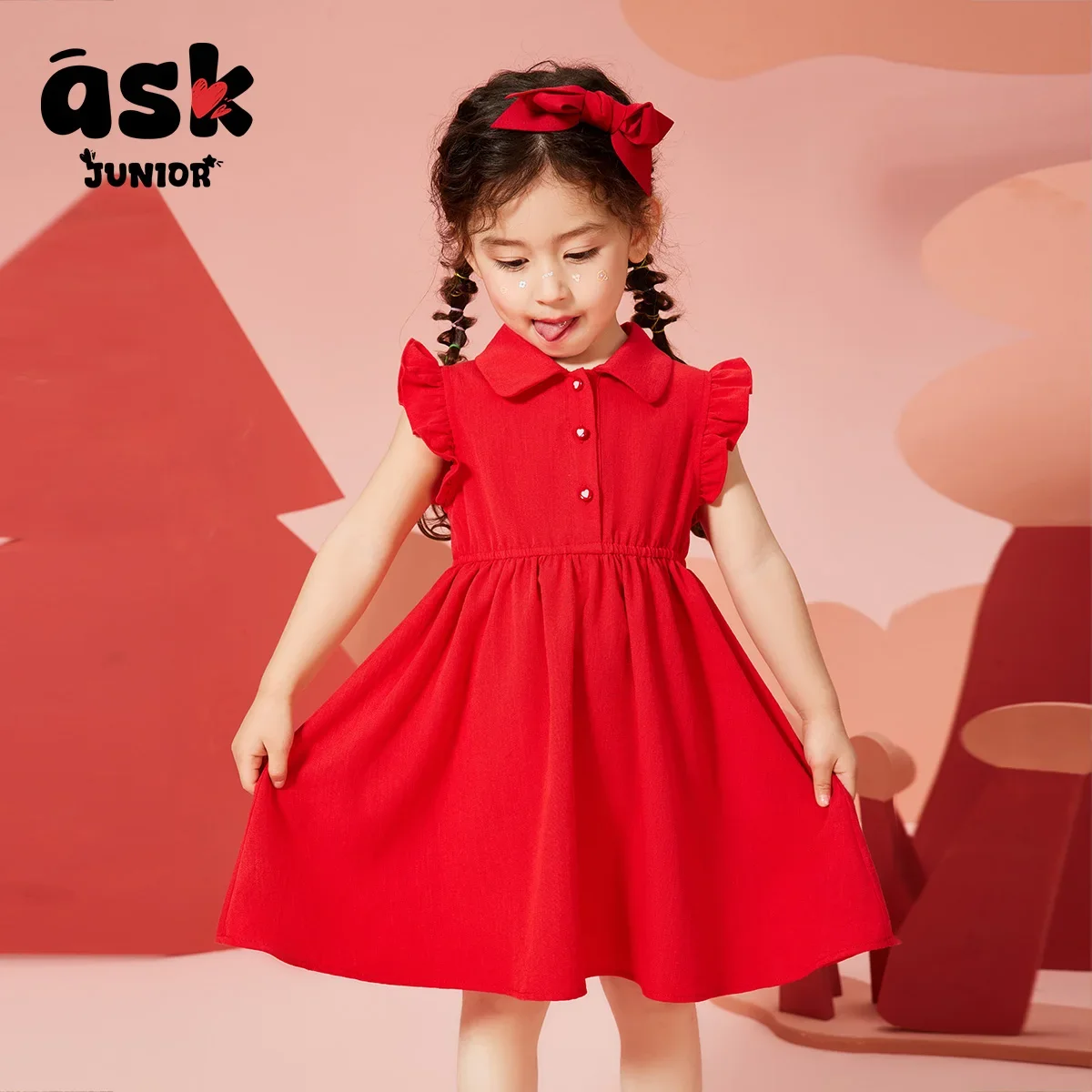 فستان صيفي للأميرة الجميلة بأكمام رفيعة وأكمام من الدانتيل للفتيات الصغيرات #2