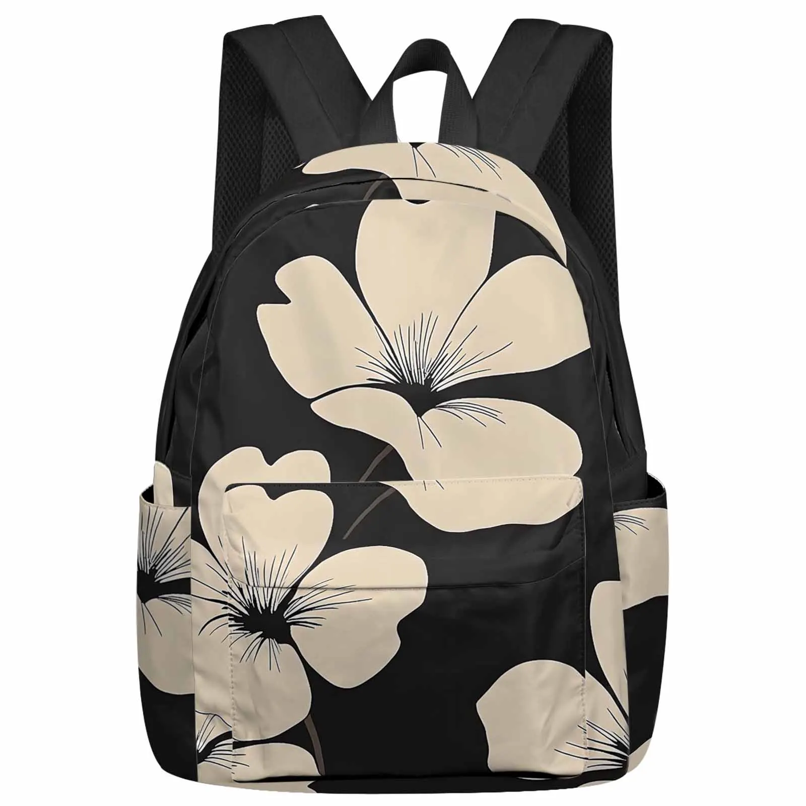 

Vintage Silhouette Flowers Backpack School Bags for Teenagers Students Laptop Bag Women's Casual Travel Backpack