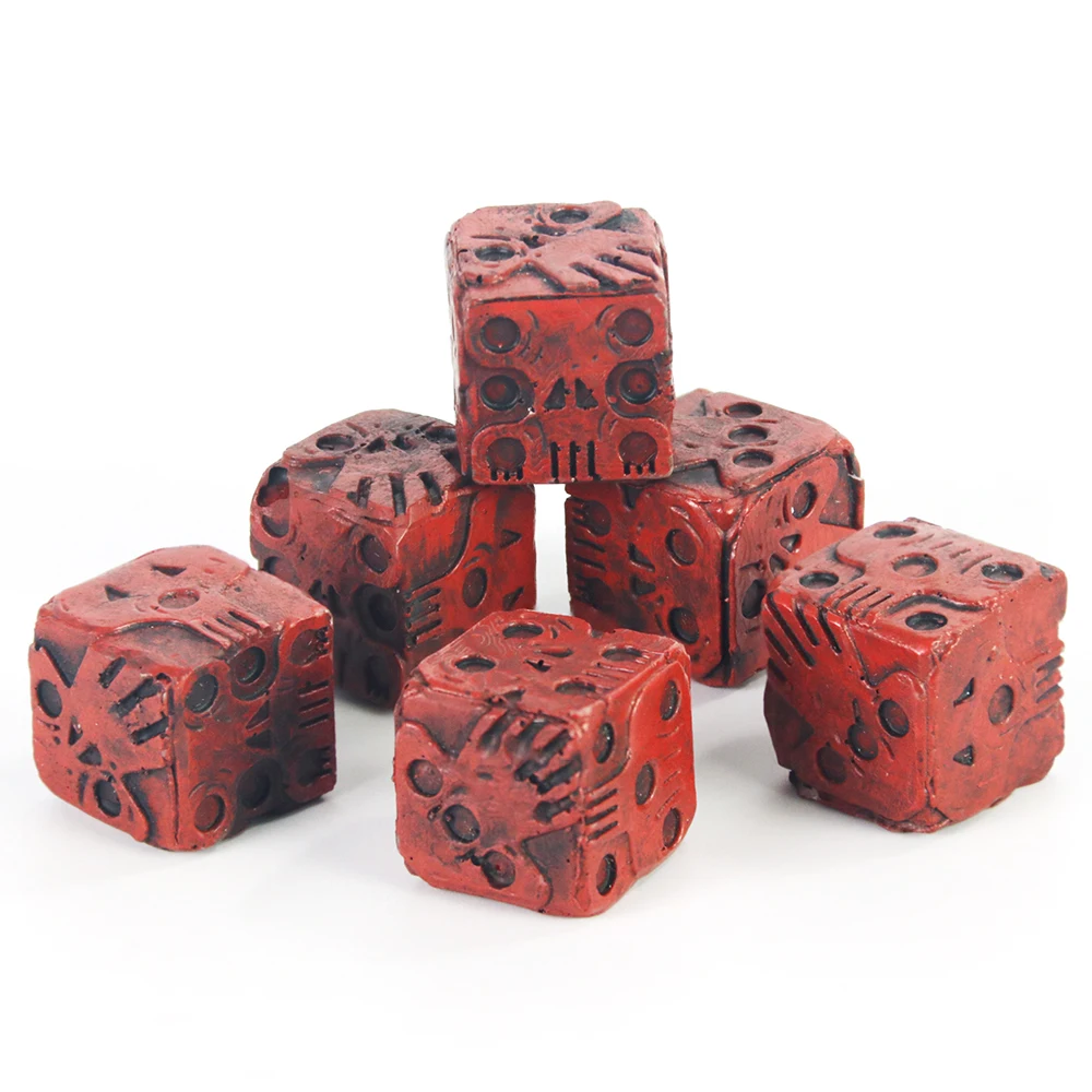 

1 Piece Red Skull Dice Halloween Skeleton 6 Sided Dice Scary Board Games for Adults Halloween Party Supplies 20mm