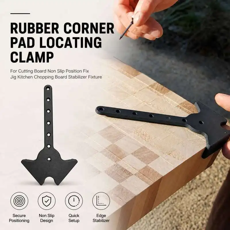 Chopping Board Rubber Corner Pads Positioning Fixture Anti Slide Fix Clamp Kitchen Cutting Panel Stabilizing Tool Jig