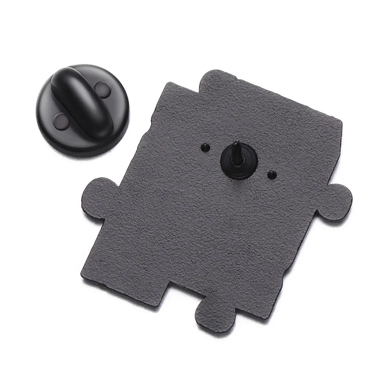 Creative color puzzle geometric shape heart-shaped design pin Enamel Pin Women's fashion accessories jewelry gifts
