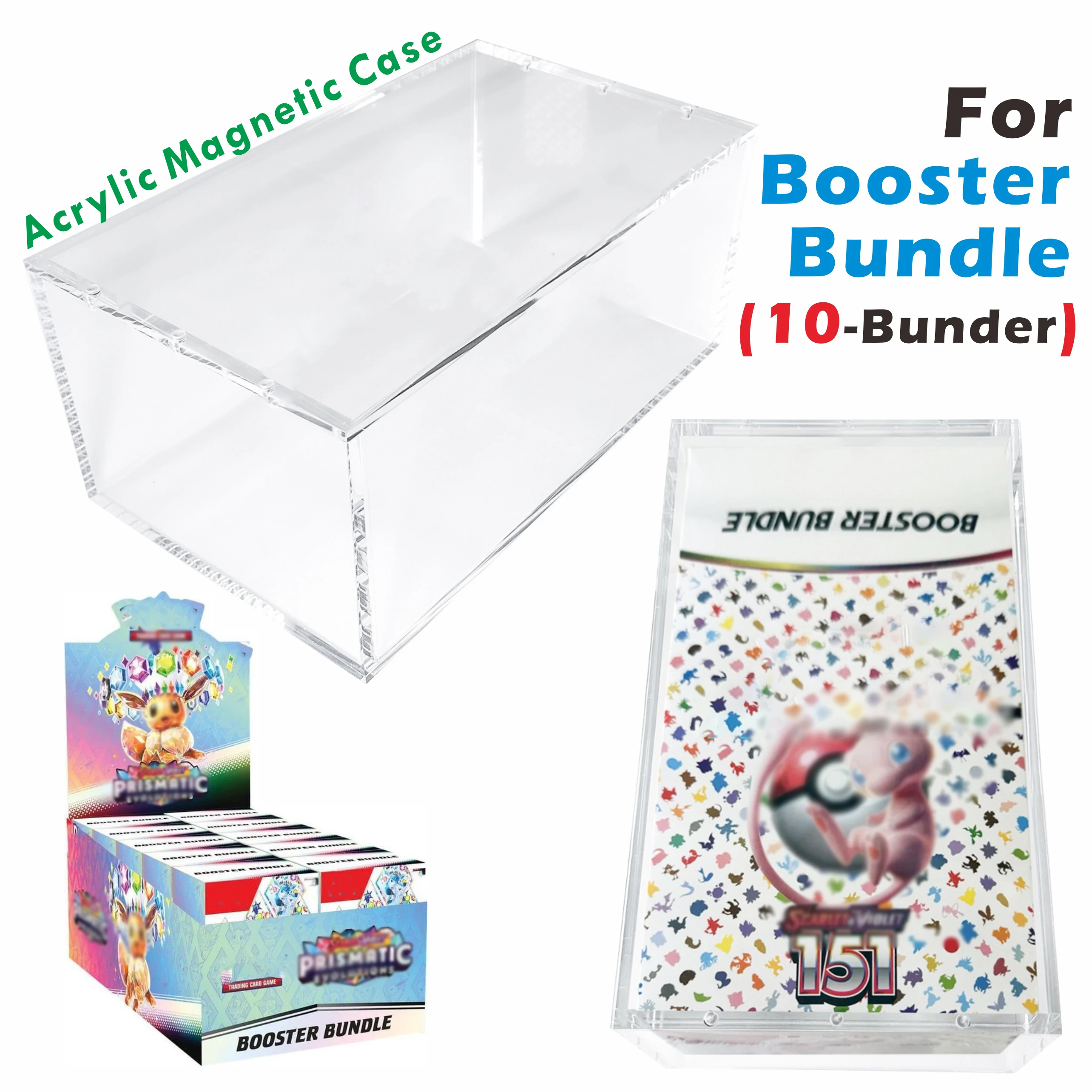 حافظة عرض مغناطيسية من الأكريليك لحزمة معززة (10 حزمة) حافظات عرض شفافة للمقتنيات
