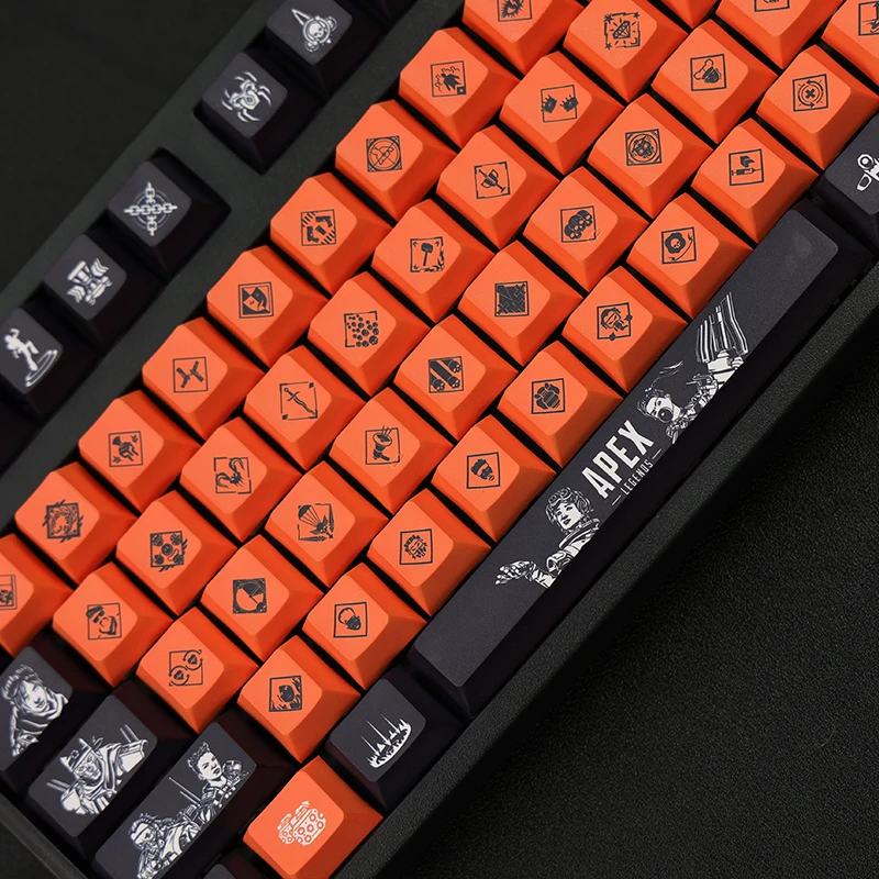 Apex legends 108 مفاتيح PBT صبغ التسامي Keycap الأحمر والأسود أنيمي المفاتيح لوحات المفاتيح الألعاب الميكانيكية