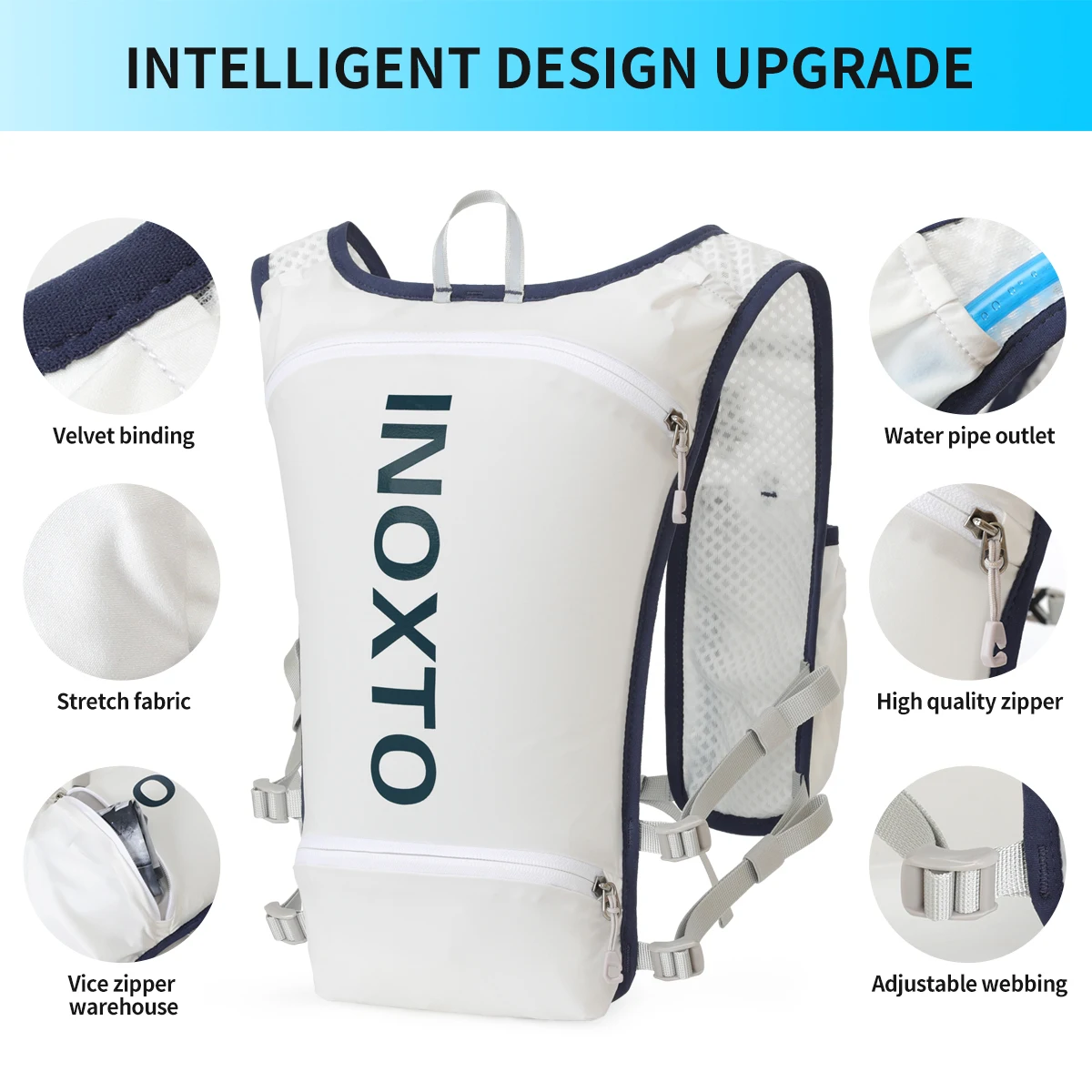 Running Hydration Vest Backpack,Lightweight Pack Hydration Backpack Daypack for Hiking Trail Running Cycling Race Marathon for W