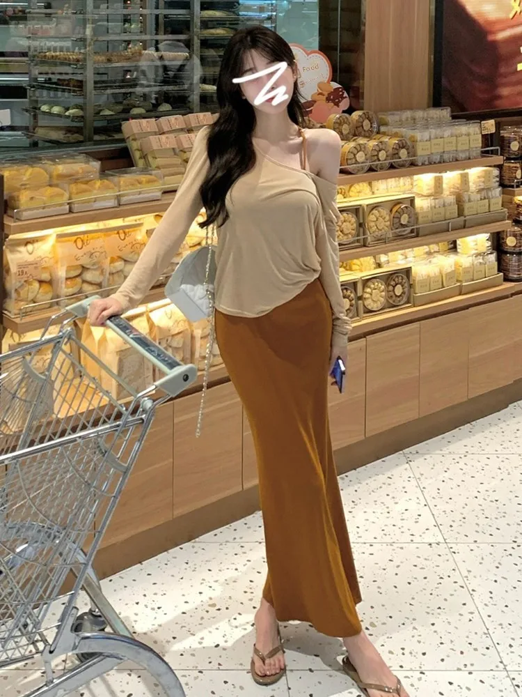 Süßes japanisches SLE Long Sve T-Shirt Damen Faion Slim Fit Ele Vielseitiger Herbst Neuankömmling High-End-Freizeitkleidung