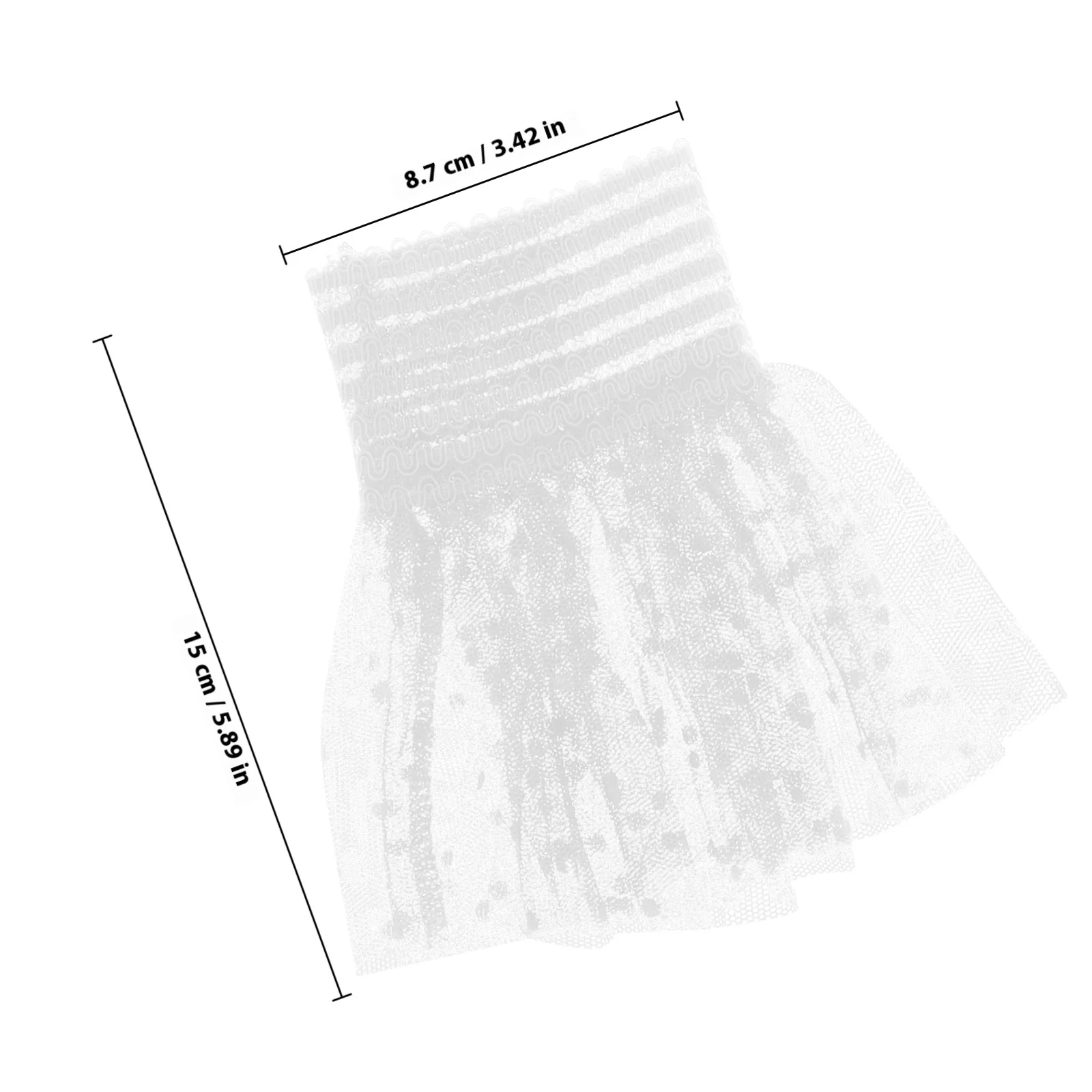 1 زوج الدانتيل الأصفاد العصابات المعصم الزخرفية انفصال المألوف شبكة الشيفون ملحق للنساء سترة التي شيرت بلوزة فستان