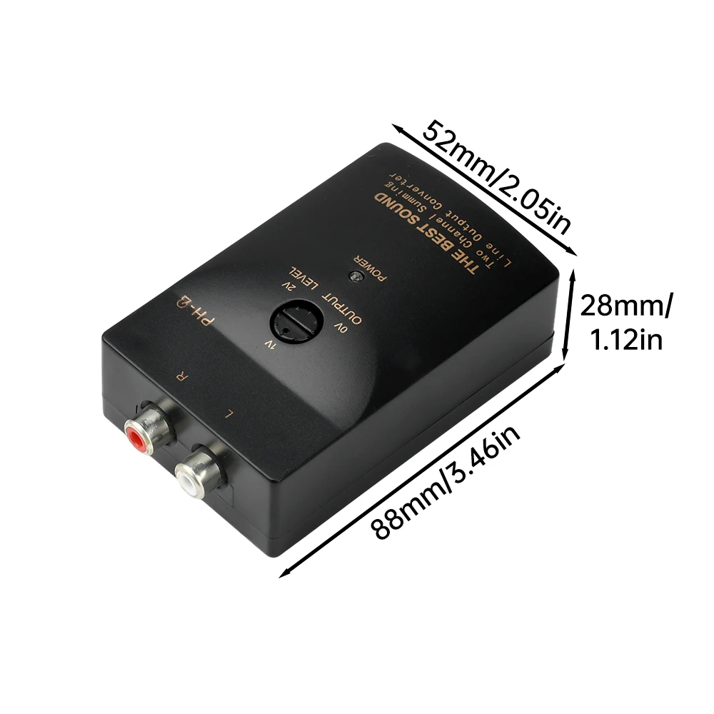PH-2 Auto-Stereo-Audio RCA-Lautsprecher-Verstärker Hoch-zu-Niedrig-Subwoofer-Audio-Konverter-Adapter Verkabelung Einstellbares Autoteil ﻿ – Detail 9