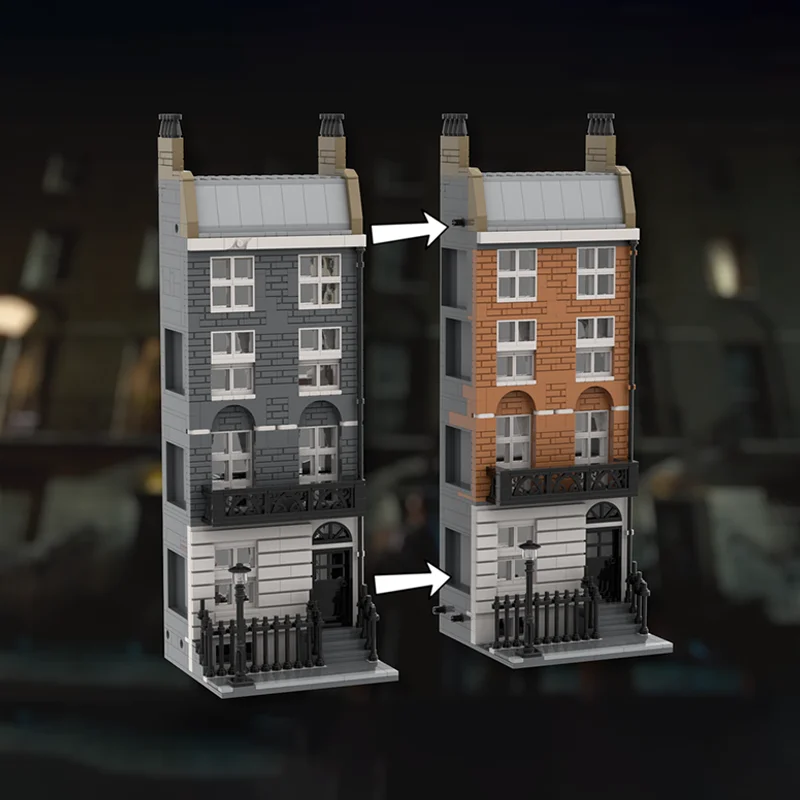 1009 PCS MOC 12 Grimmauld Places Magicaling Wizarding House 빌딩 모델 DIY 모델 빌딩 블록 생일 장난감 선물