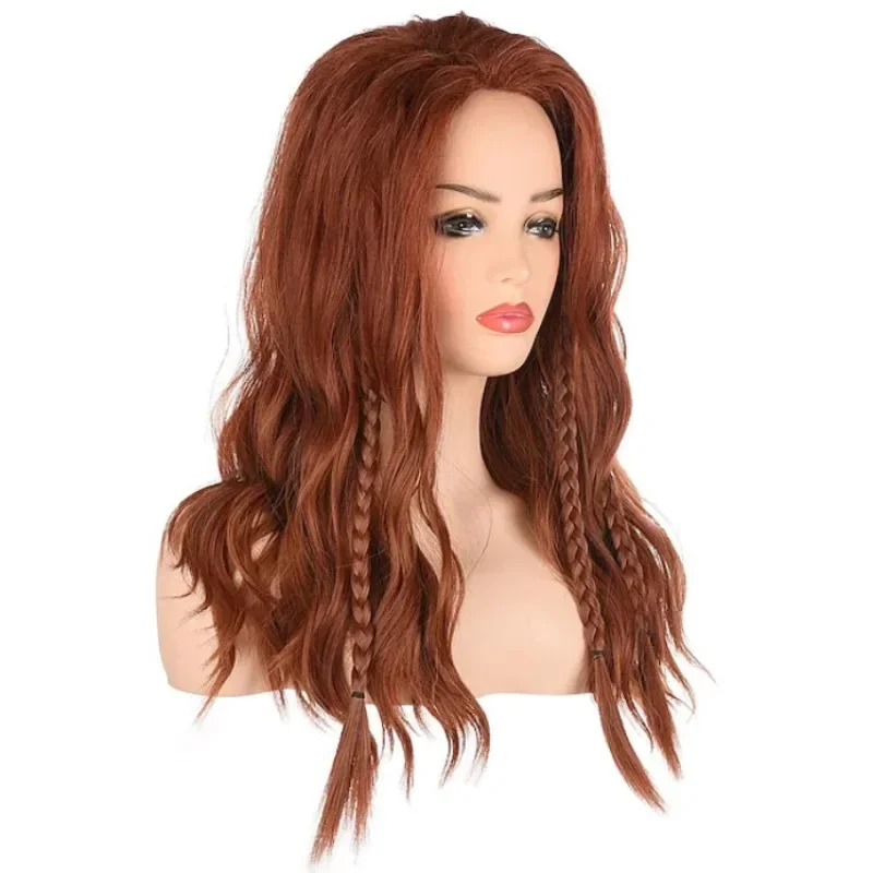 

European and American fashion wig women, partial division of big wave long curly hair high temperature silk chemical fiber wig