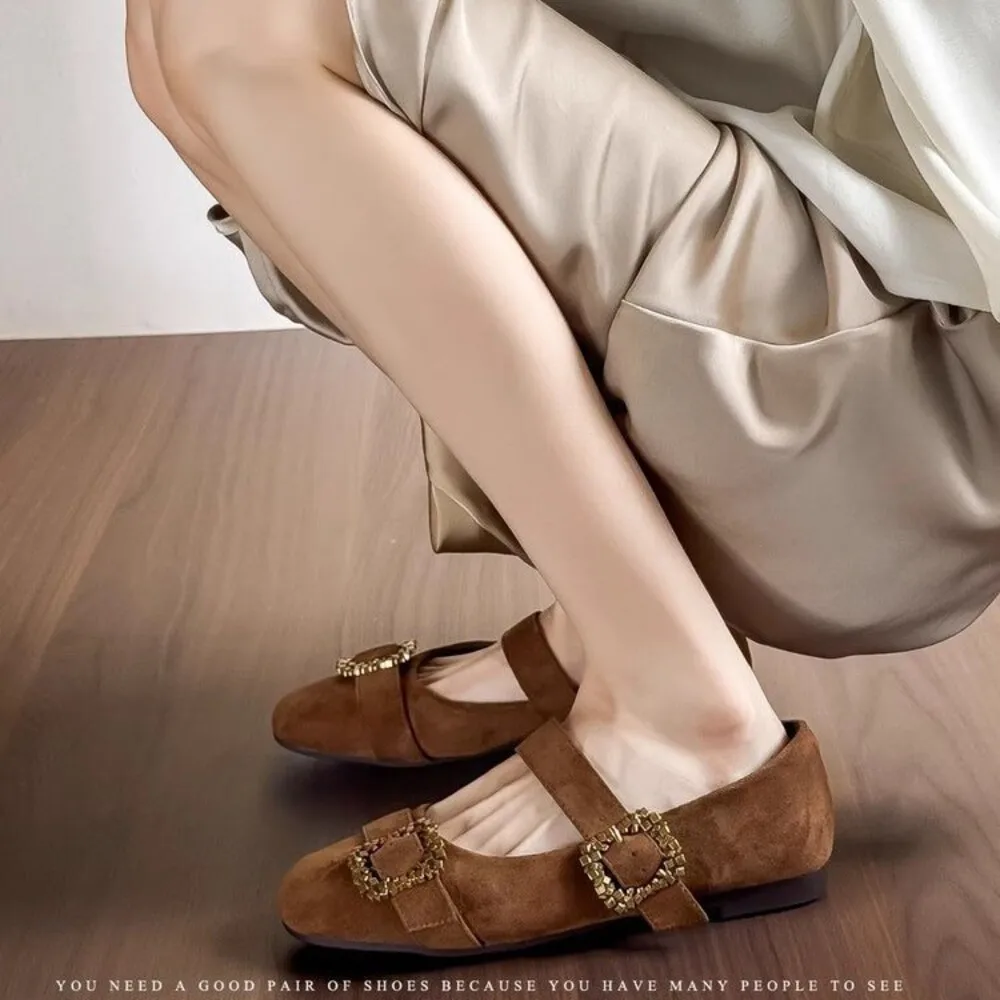 chaussures-plates-mary-jane-en-peau-d'agneau-pour-femmes-design-en-cuir-veritable-boucle-metallique-a-enfiler-bout-rond-talon-bas-tendance-toutes-occasions