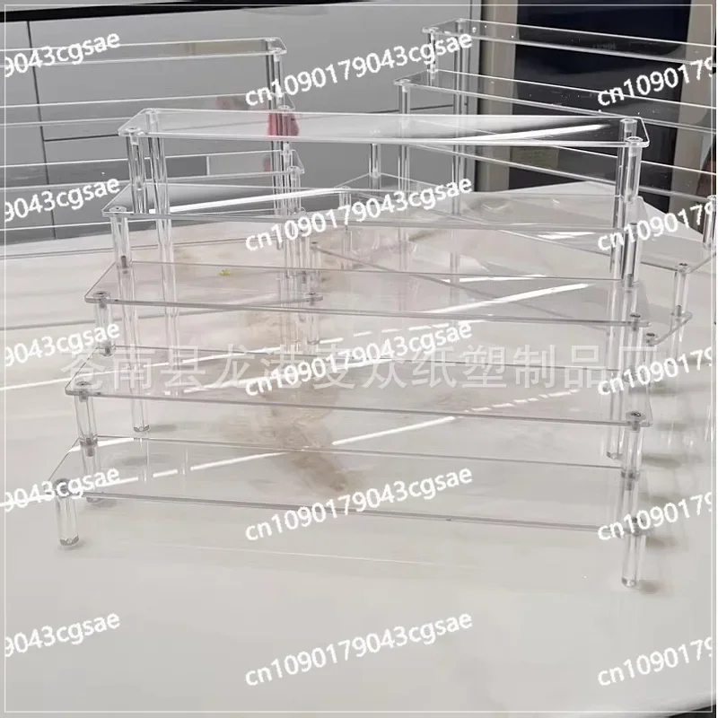 Figure display stand Blind box Multi-layer ladder shelf Doll jewelry Transparent trapezoidal storage display rack